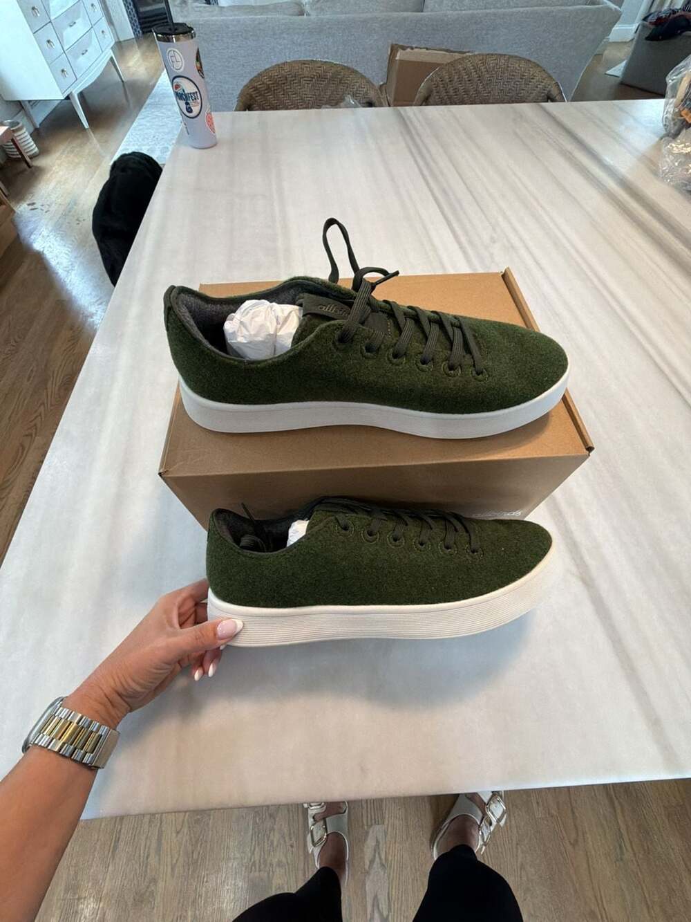 Allbirds Men's Wool Cruiser - Forest Green (Natural White)